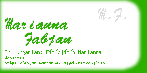 marianna fabjan business card